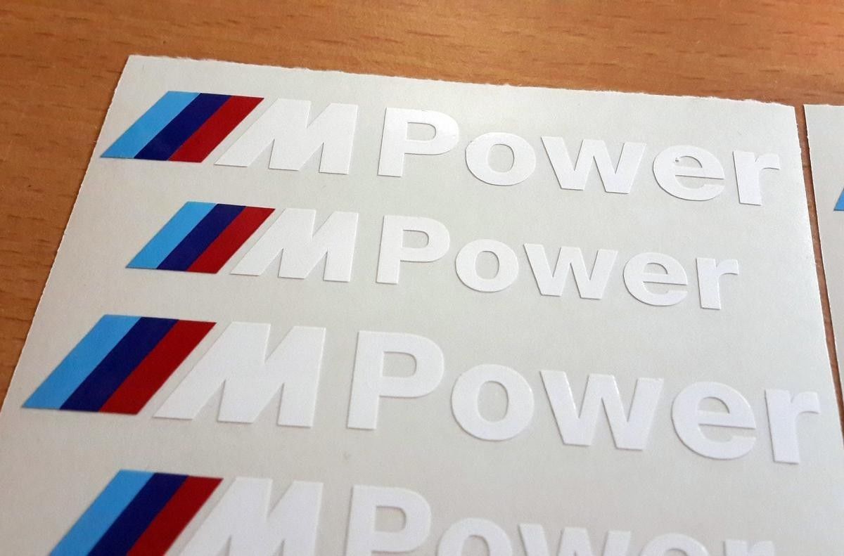 BMW M Power Brake Caliper 2 size M colors X8 heat resistant decal